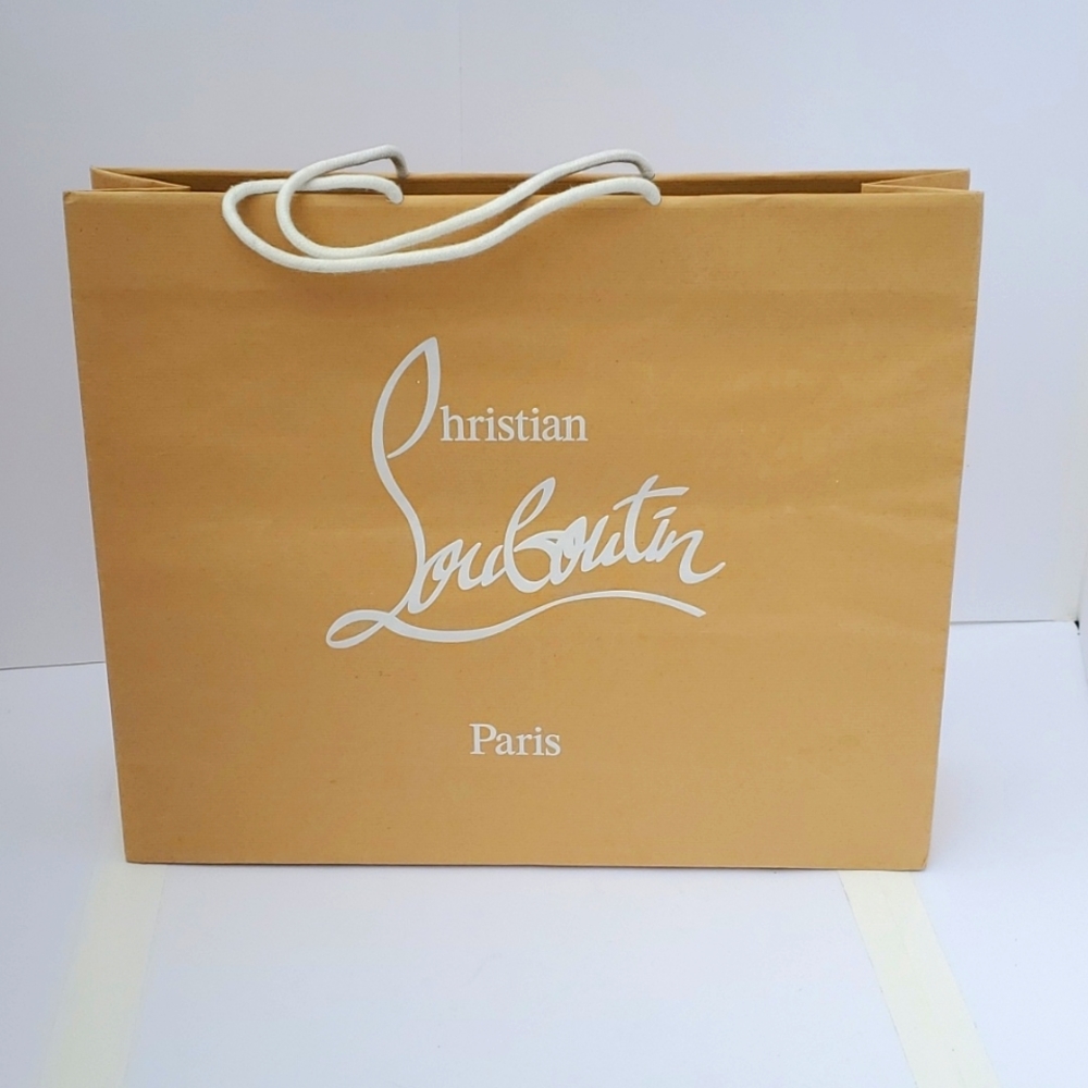CHRISTIAN LOUBOUTIN XL paper shopping bag rope handles Good Condition